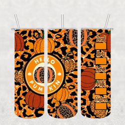 pumpkin halloween png , 3d tumbler wrap, straight tumbler png design 20oz/ 30oz tumbler png file instant download