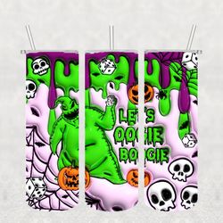 let's dogie halloween png , 3d tumbler wrap, straight tumbler png design 20oz/ 30oz tumbler png file instant download