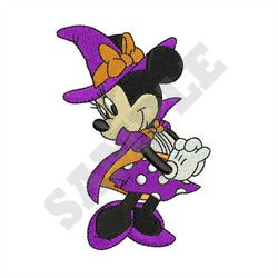 Minnie Mouse Witch Machine Embroidery Design