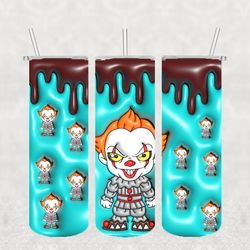 it halloween png , 3d tumbler wrap, straight tumbler png design 20oz/ 30oz tumbler png file instant download