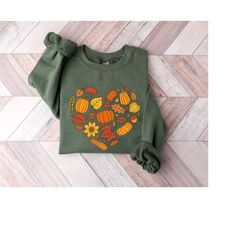 fall doodles heart shirt, fall sweatshirt, pumpkin sweatshirt, hello pumpkin sweatshirt, 2022 thanksgiving shirt, thanks