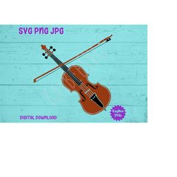 Violin SVG PNG JPG Clipart Digital Cut File Download for Cricut Silhouette Sublimation Printable Art - Personal Use Only