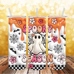 spooky season boo png , 3d tumbler wrap, straight tumbler png design 20oz/ 30oz tumbler png file instant download