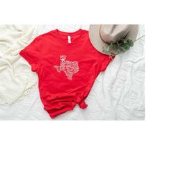 texas shirt, texas map shirt, texas state shirt, texas state map shirt, texas apparel, texas gift, texas cities shirt