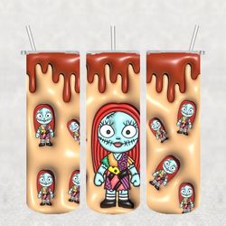 sally coffee png , 3d tumbler wrap, straight tumbler png design 20oz/ 30oz tumbler png file instant download