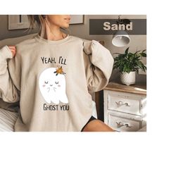 halloween ghost sweatshirt, cute spooky ghost shirt, womens ghost sweatshirt, spooky season, halloween party shirt, fall