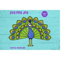 Peacock SVG PNG Jpg Clipart Digital Cut File Download for Cricut Silhouette Sublimation Printable Art - Personal Use Onl