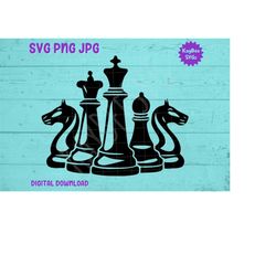 Chess Pieces SVG PNG JPG Clipart Digital Cut File Download for Cricut Silhouette Sublimation Printable Art - Personal Us