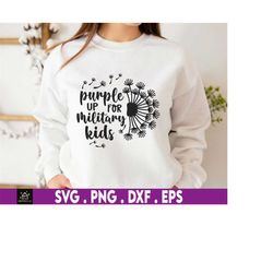 purple up for military kids svg, purple ribbon svg, american flag svg, veteran of us army, proud military family, milita