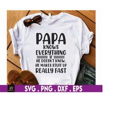 papa knows everything, if he doesn't know, he makes stuff up svg, call me papa svg, papa svg, grandfather svg, fathers d