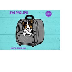 Dog in Pet Carrier SVG PNG Jpg Clipart Digital Cut File Download for Cricut Silhouette Sublimation Printable Art - Perso