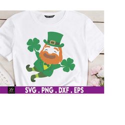 saint patricks day dancing leprechaun svg, 4 leaf clover, irish svg, leprechaun, funny st patty's, shamrock, st patricks