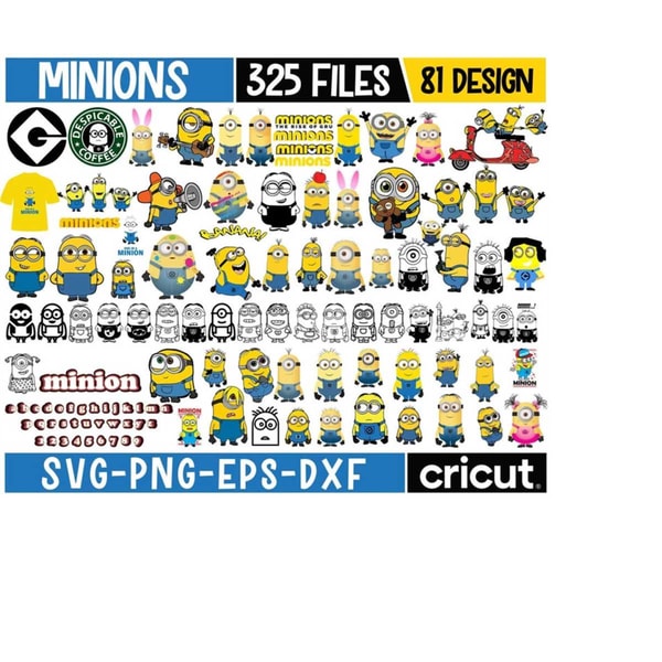 Minions Bundle Png File, Minions Birthday Png, Minions Png, | Inspire ...