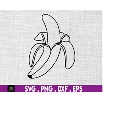 peeled banana svg, peeled banana cut file, instant digital download files included!