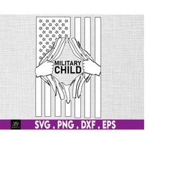 military child american flag svg, purple up svg, veteran of us army svg, proud military daughter svg, proud army family