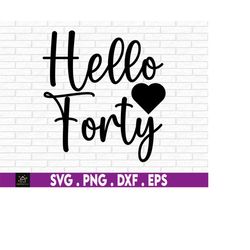 40th, 40th svg, 40th birthday shirt, forty shirt, 40th birthday decorations, 40 birthday decor, digital download