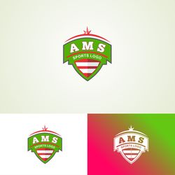 ams sport logo design template 13