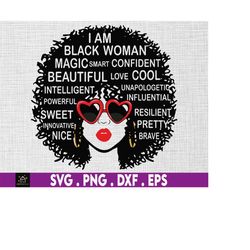 i am black woman black history month svg, black pride svg, black history month svg, blm svg, african american svg, melan