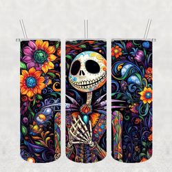 jack skellington halloween png,3d tumbler wrap, straight tumbler png design 20oz/ 30oz tumbler png file instant download