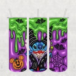 stitch halloween png,3d tumbler wrap, straight tumbler png design 20oz/ 30oz tumbler png file instant download