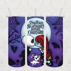 jack and sally png,3d tumbler wrap, straight tumbler png design 20oz/ 30oz tumbler png file instant download