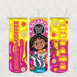 encanto disney coffee png,3d tumbler wrap, straight tumbler png design 20oz/ 30oz tumbler png file instant download