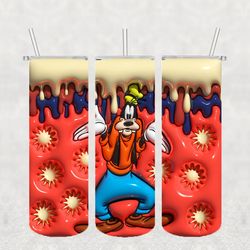 goofy disney png, 3d tumbler wrap, straight tumbler png design 20oz/ 30oz tumbler png file instant download