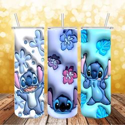 stitch disney png, 3d tumbler wrap, straight tumbler png design 20oz/ 30oz tumbler png file instant download