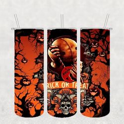 trick or treat halloween png, 3d tumbler wrap, straight tumbler png design 20oz/ 30oz tumbler png file instant download