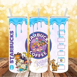rugrat starbucks png, 3d tumbler wrap, straight tumbler png design 20oz/ 30oz tumbler png file instant download
