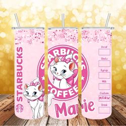 the aristocats starbucks png, 3d tumbler wrap, straight tumbler png design 20oz/ 30oz tumbler png file instant download