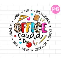 office squad png, office lady, back to school, school secretary, squad, first day of school, crew, sublimation design do