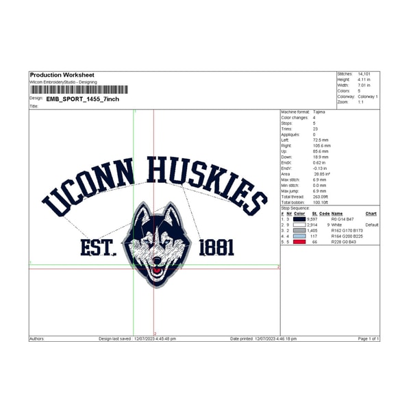 UConn Huskies embroidery design, NCAA Logo Embroidery Files, | Inspire ...