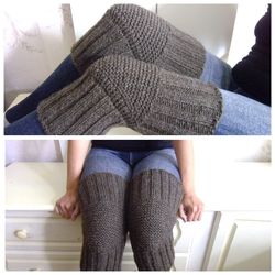 Knee Pads Knitted Handmade | Knee Warmer | Therapeutic for the Knee | WOOL MIXTURE