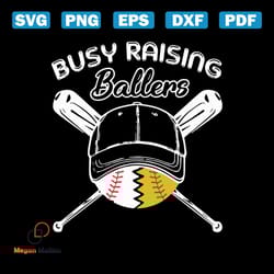busy raising ballers baseball svg