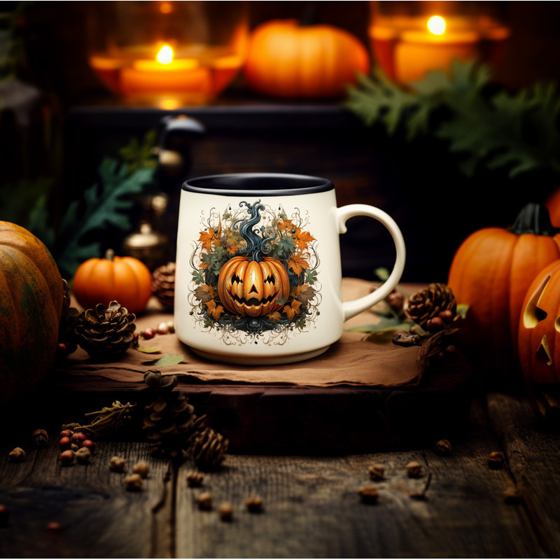 Halloween pumpkin on mug on table SMALL 1x1.jpg