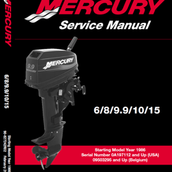 Mercury 6 / 8 / 9.9 / 10 / 15 - Starting Year 1986 - Service Manual