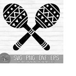 maracas - instant digital download - svg, png, dxf, and eps files included!