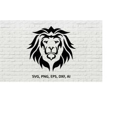 Lion Print SVG, Lion Vector PNG, Lion Decal EPS, Lion Cricut Dxf, Lion Tattoo, Lion Cuttable Svg, Lion Transfers Svg, Li