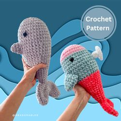 Wonder & Wanda Whales, Crochet Pattern, amigurumi Plushies Whales pattern only