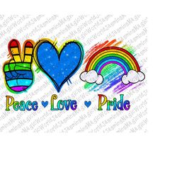 Peace Love Pride Sublimation Png Digital Download,Rainbow Pride,Pride sublimation design png file,Gay Pride LGBTQ,Digita