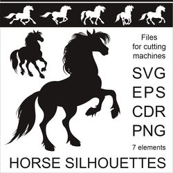 Horse silhouettes | SVG cut files