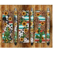 Serape Leopard Cactus Pen Wraps PNG Sublimation Designs, Leopard Pen Wrap Sublimate PNG, Serape Pen Wrap Png, Pen Wrap P