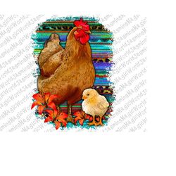 Mother Chicken wih chick PNG, Mother Chicken PNG,File For Sublimation, Love Chick,Chick png,Sublimation Design Download,