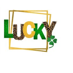 st patricks day lucky png instant download