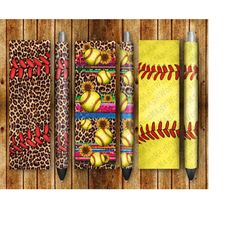 Leopard Softball Pen Wraps Png Sublimation Design, Serape Softball Pen Wraps Png,L eopard Pen Wrap Png,Western Softball