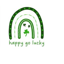 st patricks day happy go lucky png instant download