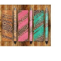 Glitter Western Leopard Pen Wraps Png Sublimation Design, Glitter Pen Wrap Png, Western Leopard Pen Wrap Png, Instant Do