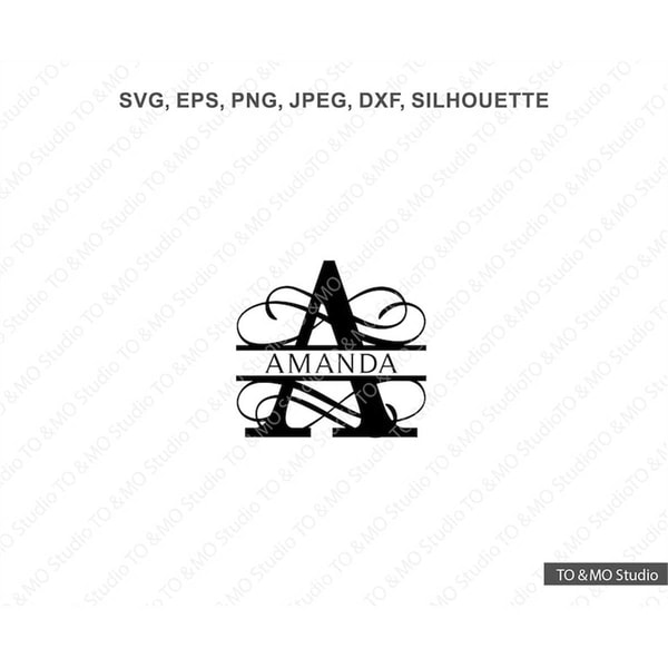 Monogram Svg, Monogram Alphabet Svg, Monogram Clipart, Flour - Inspire ...