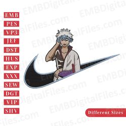 nike swoosh gintoki sakata embroidery design